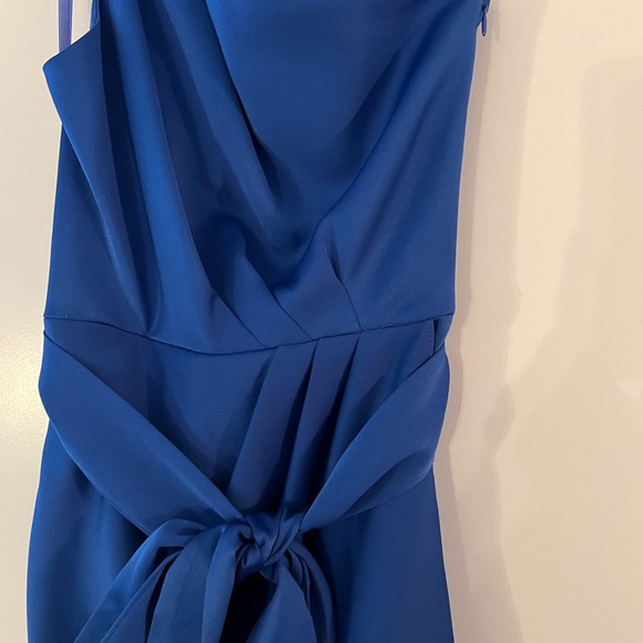Ted Baker Gabie One Shoulder Drape midi Dress - Blue - Picture 7 of 12